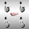 Service Caster 4 Inch 316SS Thermoplastic Rubber Swivel 1-3/4 Inch Stem Caster Lock Brake, 2PK SCC-SS316TTLEX20S414-TPRB-2-S-2-134 - alternate 3